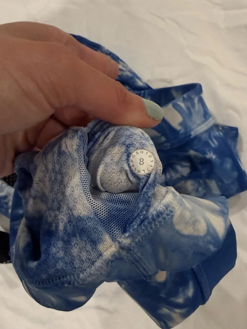 Women's Lululemon Energy Sports Bra | Blue & White Tie Dye